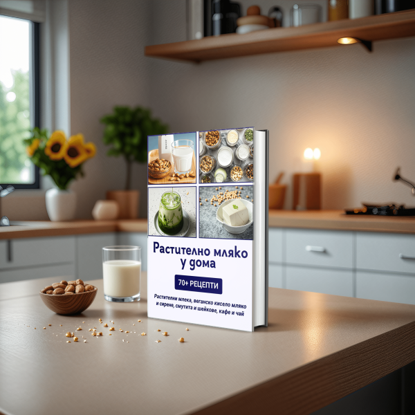 Корица на книга с рецепти за домашно растително мляко