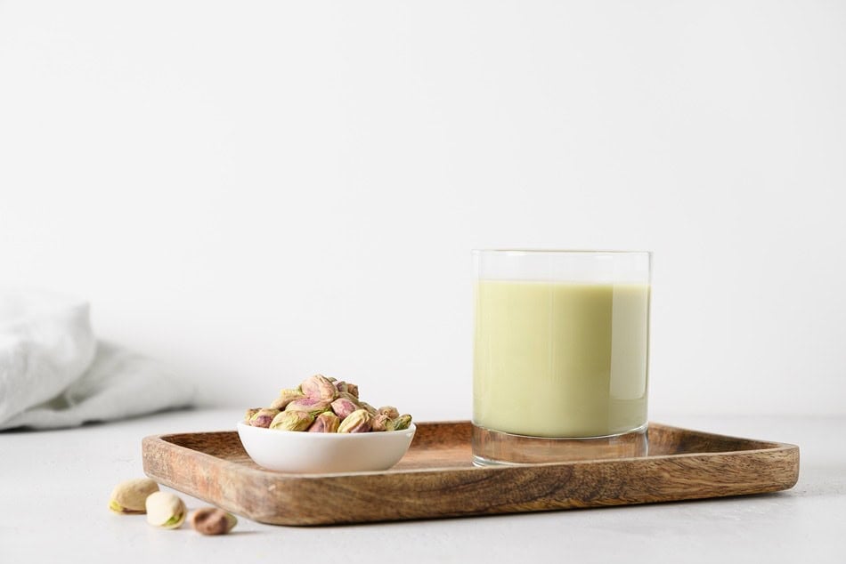 pistachio milk in glass lactose free vegan nutty 2025 03 10 12 49 32 utc